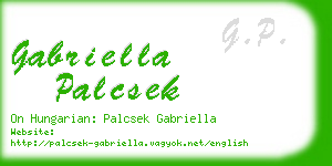 gabriella palcsek business card